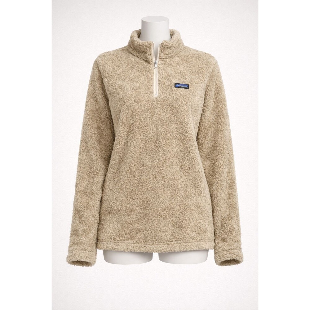 Patagonia Women's Los Gatos 1/4 Zip Jacket Fuzzy Style 25235 Size L Shroom Taupe